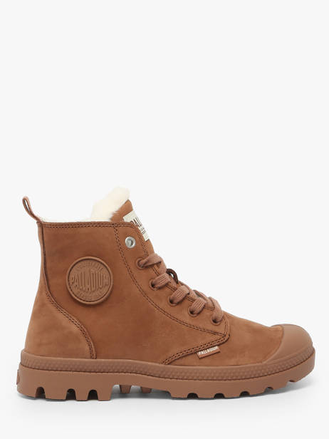 Enkellaarsjes Uit Leder Palladium Bruin women 95982291